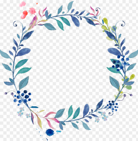 Watercolor Wreath Flower PNG For Use