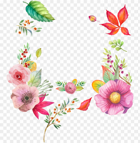 watercolour flowers watercolor painting - watercolor flowers vector Isolated Item with Clear Background PNG