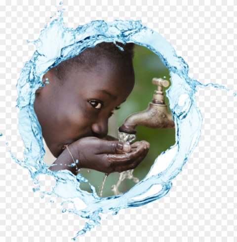watergen usa's vision is to provide humanity with an - african child drinking from ta Free PNG