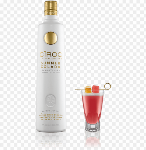 watermelon breeze with ciroc summer colada - ciroc summer colada flavoured vodka Background-less PNGs