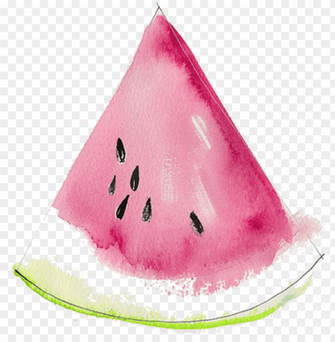 watermelon - easy watercolor pencil art ideas PNG pictures with alpha transparency