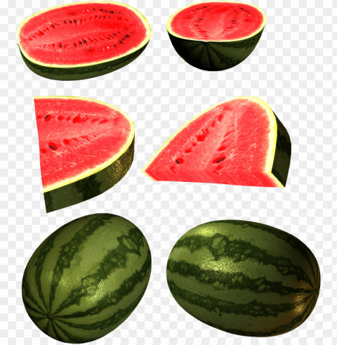 watermelon clipart - watermelo Isolated Illustration with Clear Background PNG