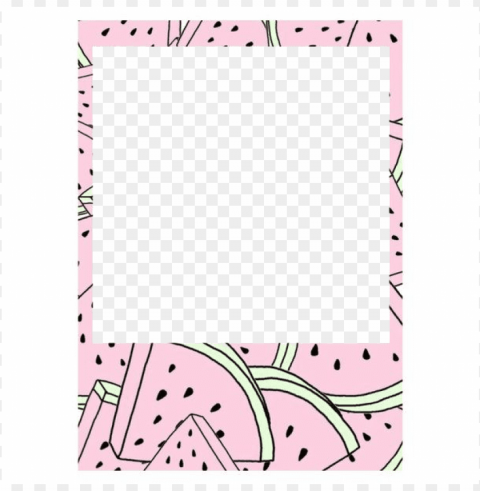 watermelon polaroid frame watermelowwwwnnnn - polaroid frame aesthetic Isolated Graphic in Transparent PNG Format