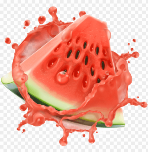 Watermelon Sorbet - Watermelon Juice Splash Isolated PNG Graphic With Transparency