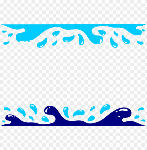 wave clipart summer splash - swimming border clip art Isolated Subject on HighQuality Transparent PNG