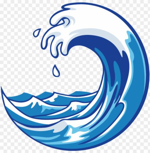 waves-icon - cartoon ocean wave Clear Background Isolated PNG Object