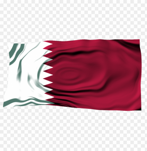 waving qatar flag illustration Isolated Subject with Clear PNG Background