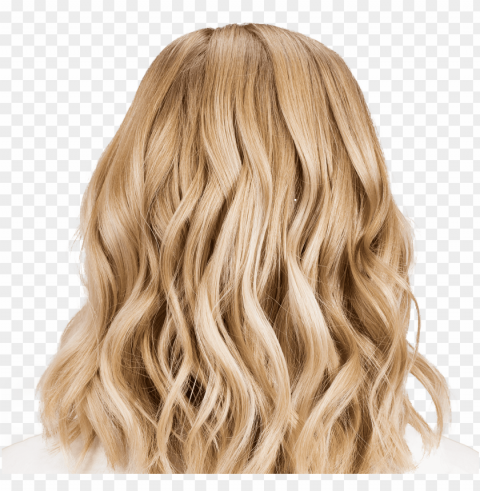 wavy backie - natural blonde hair Transparent Background Isolation in HighQuality PNG