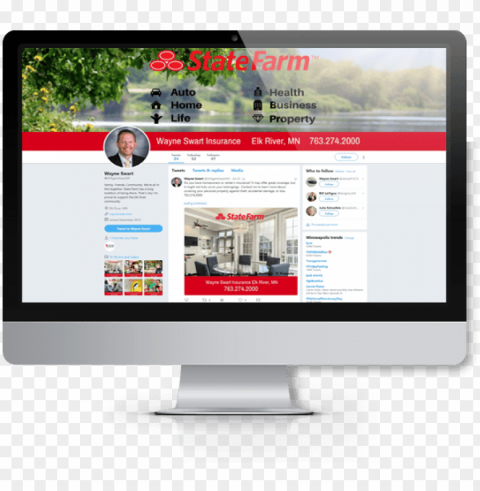 wayne swart state farm insurance agent website - online advertisi Isolated Element with Clear Background PNG