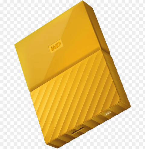 wd 4tb my passport portable hard drive yellow western - wd my passport hdd Isolated Graphic with Transparent Background PNG