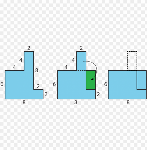 we can easily find the area of this rectangle - diagram PNG Isolated Object on Clear Background