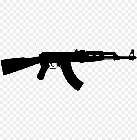 weapon silhouette assault rifle silhouette - ak47 silhouette PNG images without subscription
