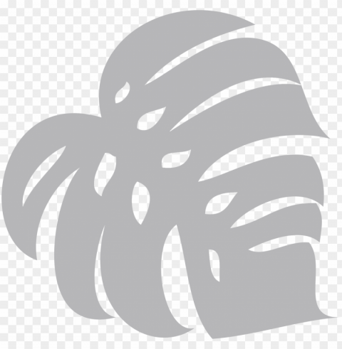 web - cartoon monstera leaf PNG files with no royalties
