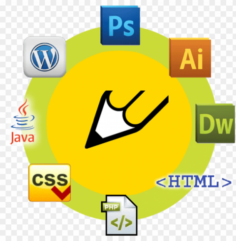web designing in hyderabad is taken at various levels - web designing logo Isolated Artwork in HighResolution Transparent PNG