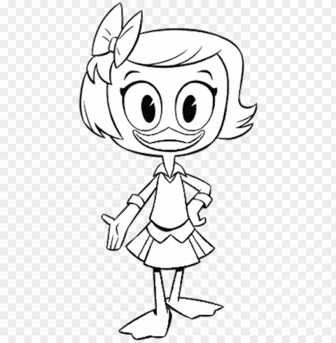 webby ducktales coloring page - ducktales 2017 coloring pages Isolated Subject on Clear Background PNG