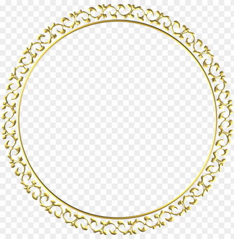 wedding gold frame round border decoration - Круглая Золотая Рамка PNG images without restrictions