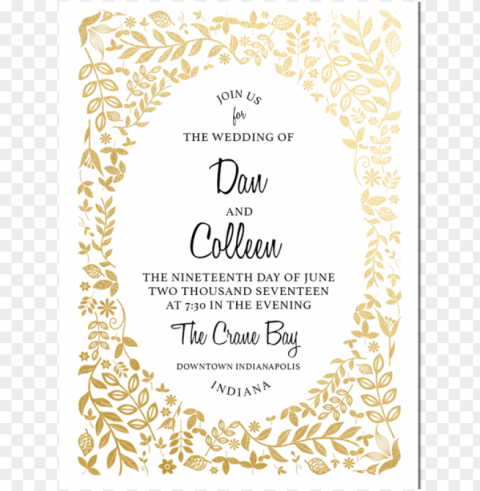 Wedding Invitation PNG With No Background Diverse Variety