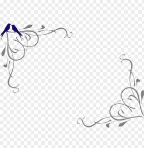wedding invitation corner borders PNG Image with Transparent Isolated Graphic