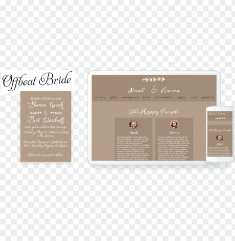wedding invitations website PNG with alpha channel for download