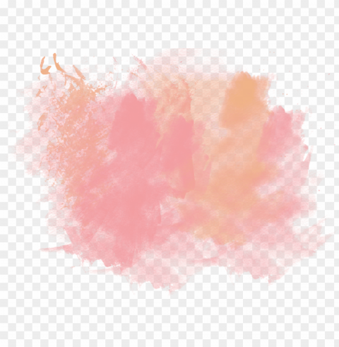 wedding photography clip library - watercolor splash peach PNG for online use