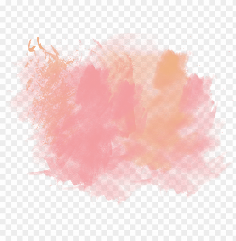 Wedding Photography Clip Library - Watercolor Splash Peach PNG For Online Use