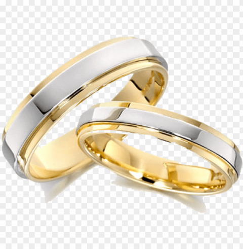 wedding ring - wedding band gold and silver Isolated Artwork on Transparent Background