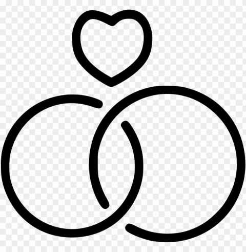 wedding rings love heart - wedding icon PNG files with clear background bulk download
