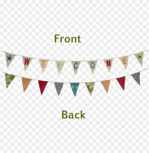 welcome bunting flag banner - fla Isolated Item on HighQuality PNG