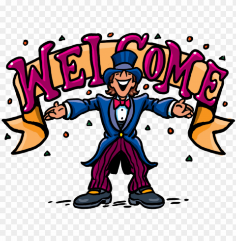 welcome cartoon clipart home clip art library - welcome images with cartoons Transparent Background Isolation in PNG Image