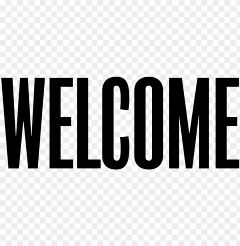 welcome - black-and-white Clear PNG file