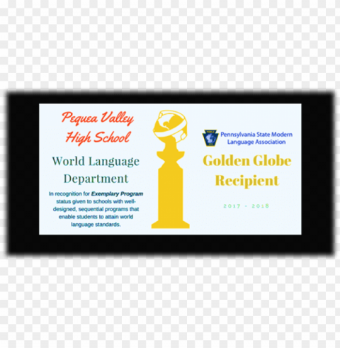 welcome to the world language department at pvhs - golden globe ico Transparent PNG graphics bulk assortment PNG transparent with Clear Background ID fbcbcbc9