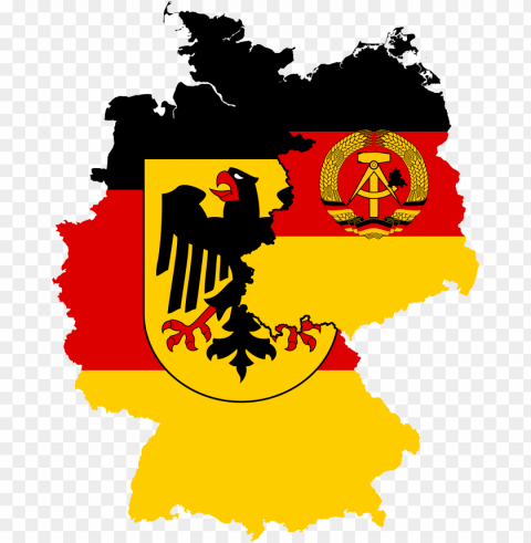 west germany & east germany flag map - west germany and east germany fla PNG Image with Clear Background Isolated