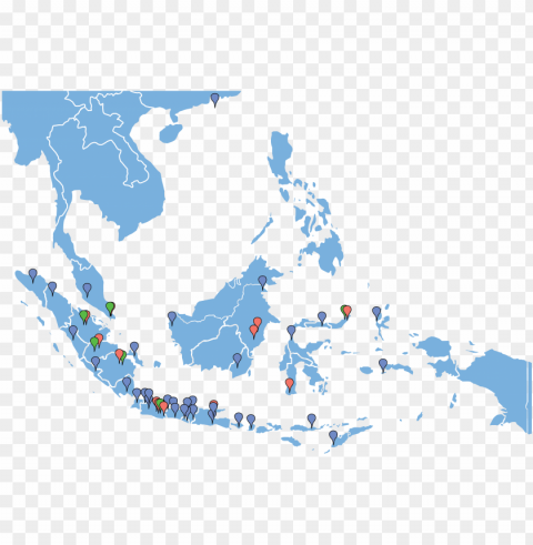 west indonesia central east - weather map south east asia Isolated Icon on Transparent PNG