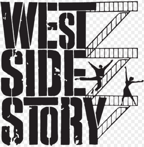 west side story logo bw PNG with clear transparency
