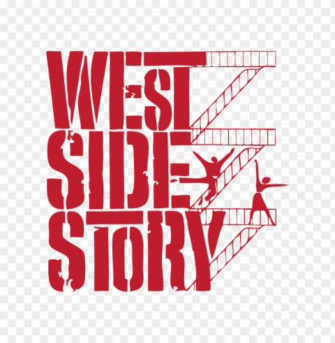 west side story logo red PNG with Isolated Transparency