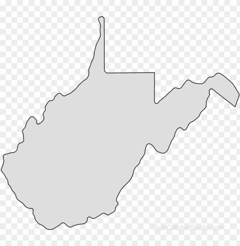 west virginia map outline shape state stencil clip - west virginia state Transparent PNG graphics library