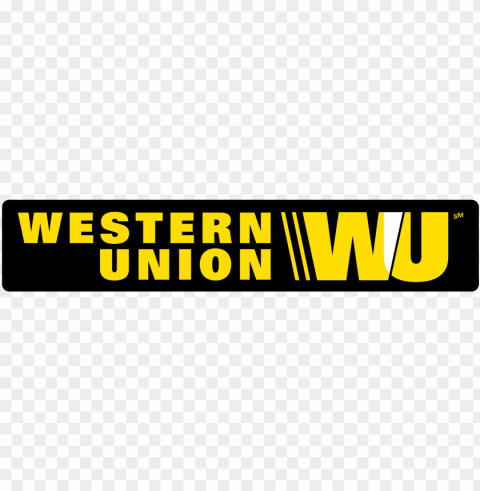 western union logo high res Transparent Background Isolation of PNG