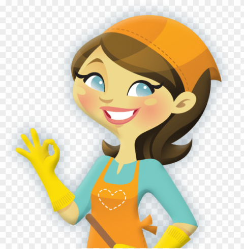 what attributes does a fantastic cleaning supplies - cleaning lady clip art PNG with Isolated Transparency