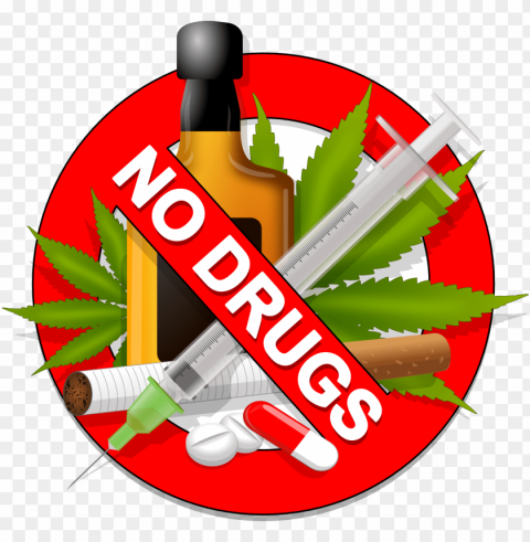 what to drug test for - no to drugs clipart PNG with transparent background free