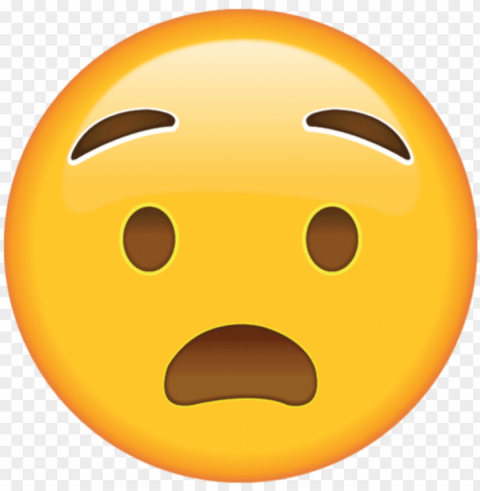 whatsapp anguished face emoji - emoji PNG for t-shirt designs PNG transparent with Clear Background ID c14f99b4