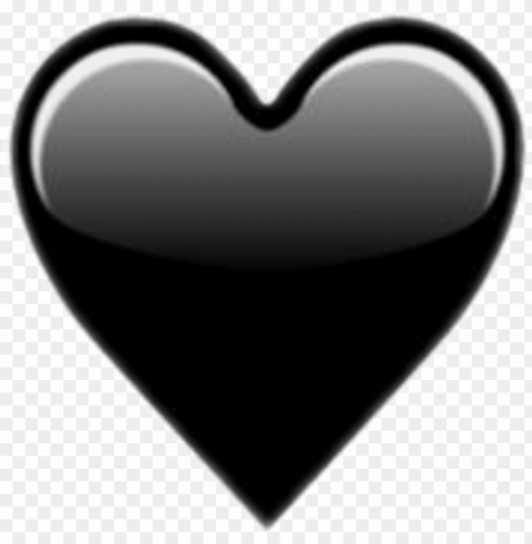 whatsapp black heart emoji Clear image PNG