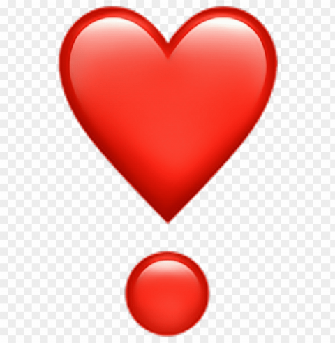 whatsapp emoji banner library stock - red heart emoji with dot Isolated Character in Transparent PNG Format