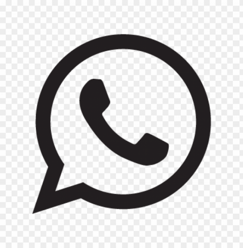 whatsapp logo symbol vector free Isolated PNG Element with Clear Transparency
