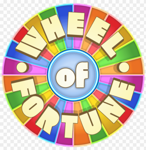 wheel of fortune logo Isolated Illustration with Clear Background PNG