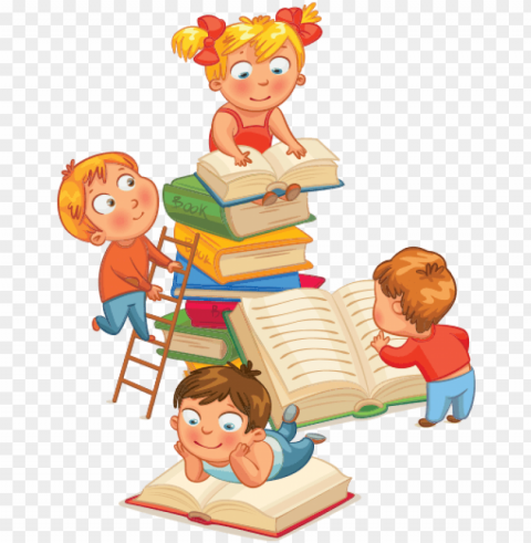 where kids come to learn and have fun - reading children vector Isolated Item on HighQuality PNG