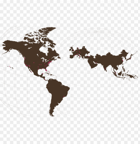 where we've been - map south and north america PNG format