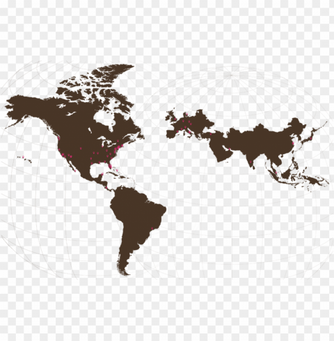 Where Weve Been - Map South And North America PNG Format