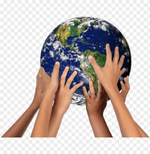 whether it's in the personal corporate or academic - hands holding earth PNG Isolated Subject with Transparency