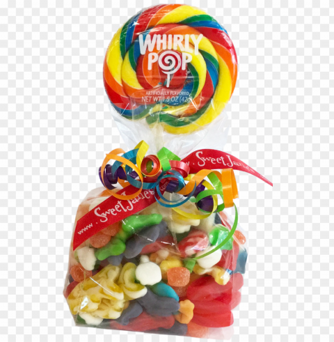 whirly pop treat bag - gummi candy PNG Isolated Object with Clear Transparency