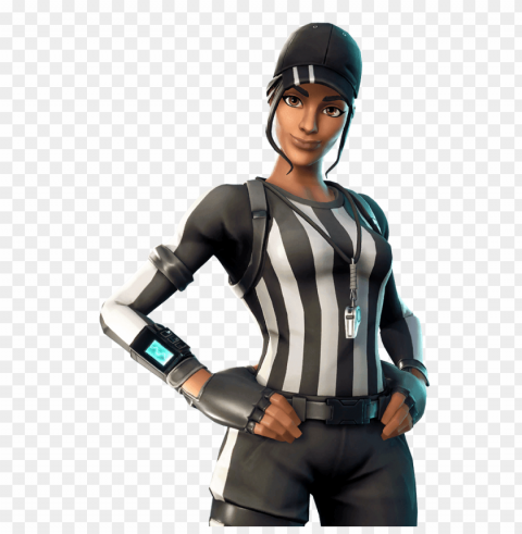 whistle warrior outfit featured image - girl referee skin fortnite Transparent PNG images for printing PNG transparent with Clear Background ID ea930961
